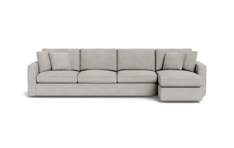 James 4-Seat Right Chaise Sectional with Storage