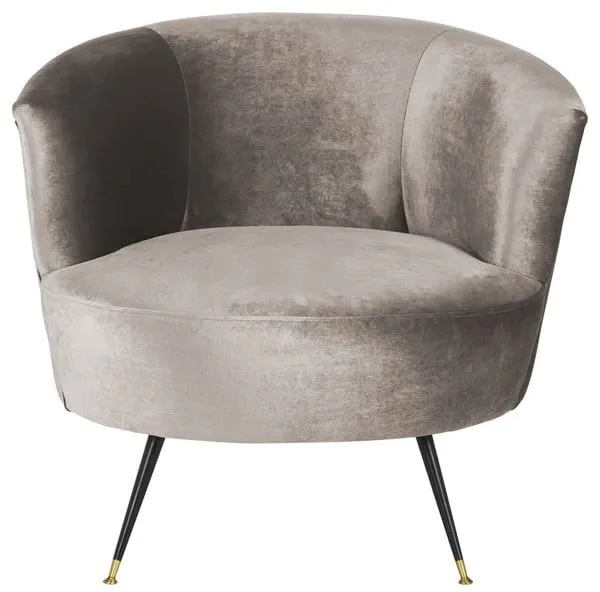 Arlette Velvet Retro Mid Centry Accent Chair - Hazelwood