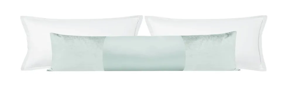 THE XL LUMBAR :: MONOCHROMATIC FAUX SILK VELVET // MINERAL - 14" X 48"