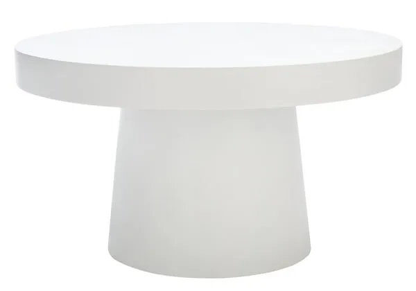 Jaria Faux Concrete Coffee Table - White