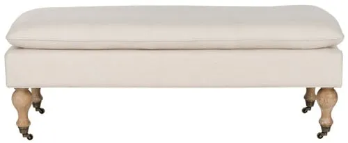 Hampton Pillowtop Bench - Cream/White Wash