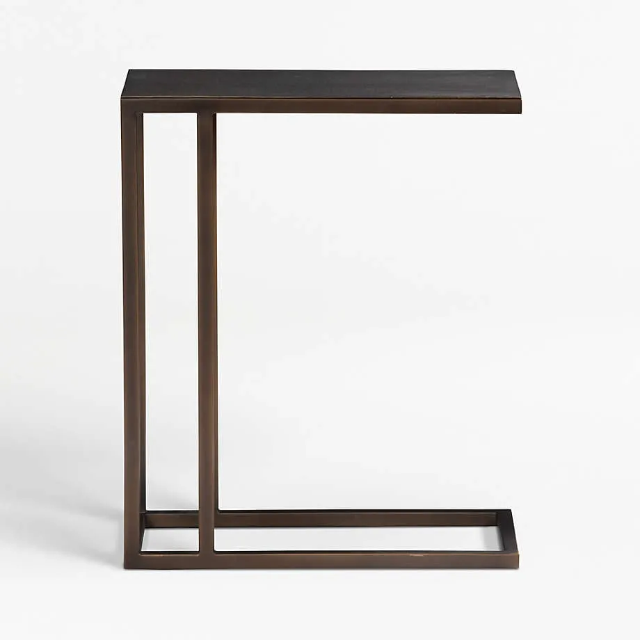 Echelon Bronze Iron 10" Rectangular C Table