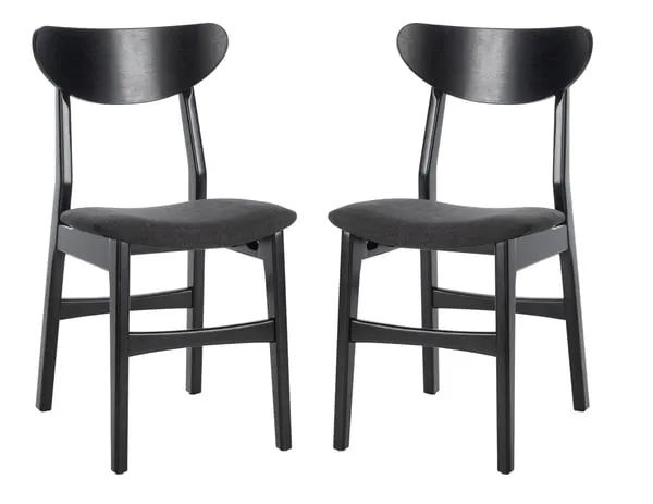 Lucca Retro Dining Chair, Set Of 2 - Black