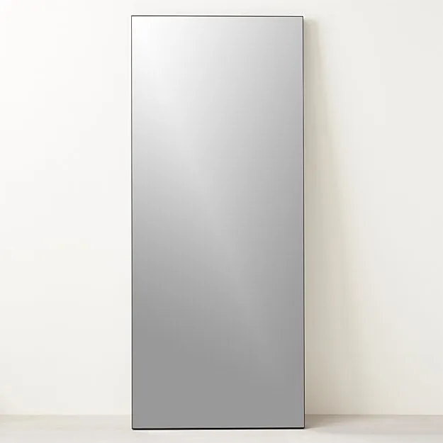 Infinity Modern Black Full-Length Floor Mirror 32"x76"