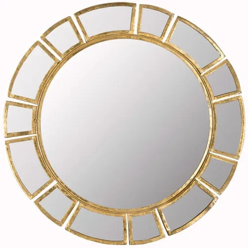 Deco Sunburst Mirror - Antique Gold