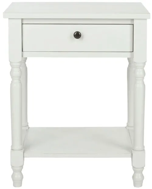Tami Nightstand With Storage Drawer - Shady White