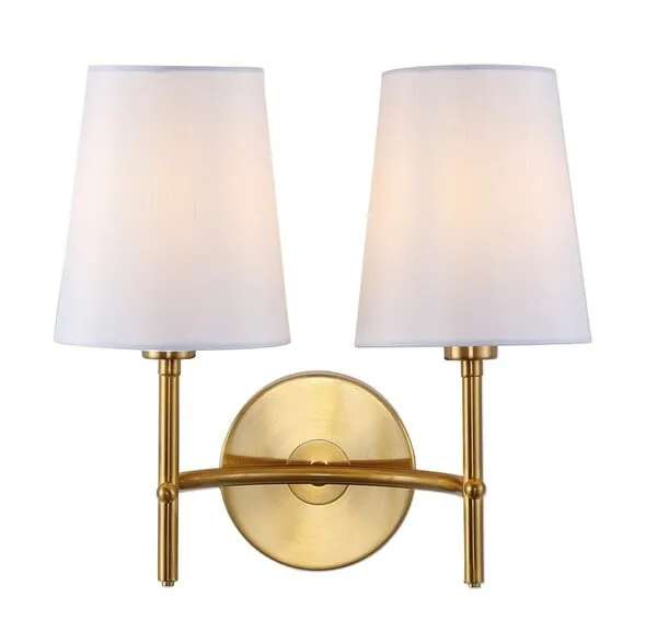 Barrett Two Light Wall Sconce - Brass