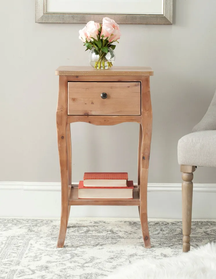 Thelma End Table With Storage Drawer - Red Maple