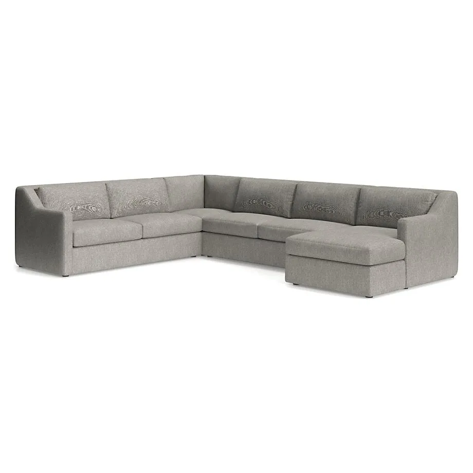 Notch 4-Piece L-Shaped Sectional Sofa with Chaise Lounge