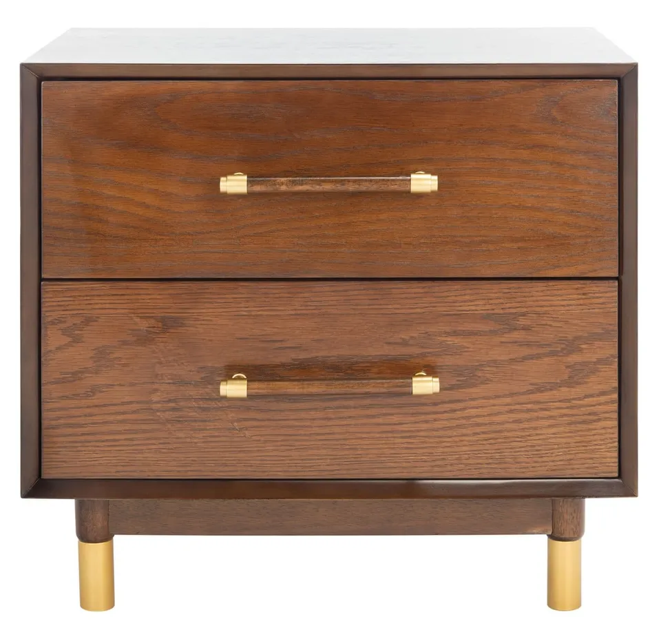 Justice 2 Drawer Nightstand - Walnut