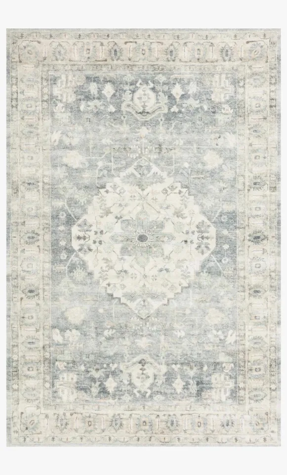 Rosette ROS-07 Denim / Fog 7'-6" x 9'-6"