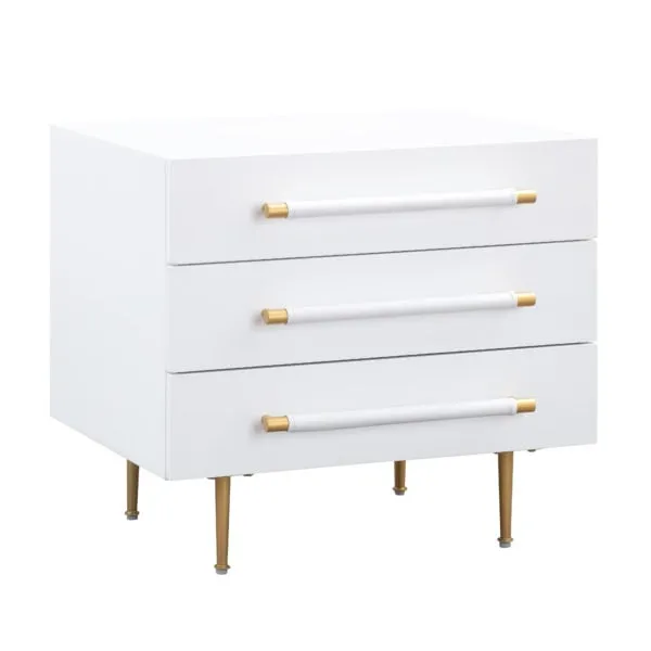 Trident White Nightstand