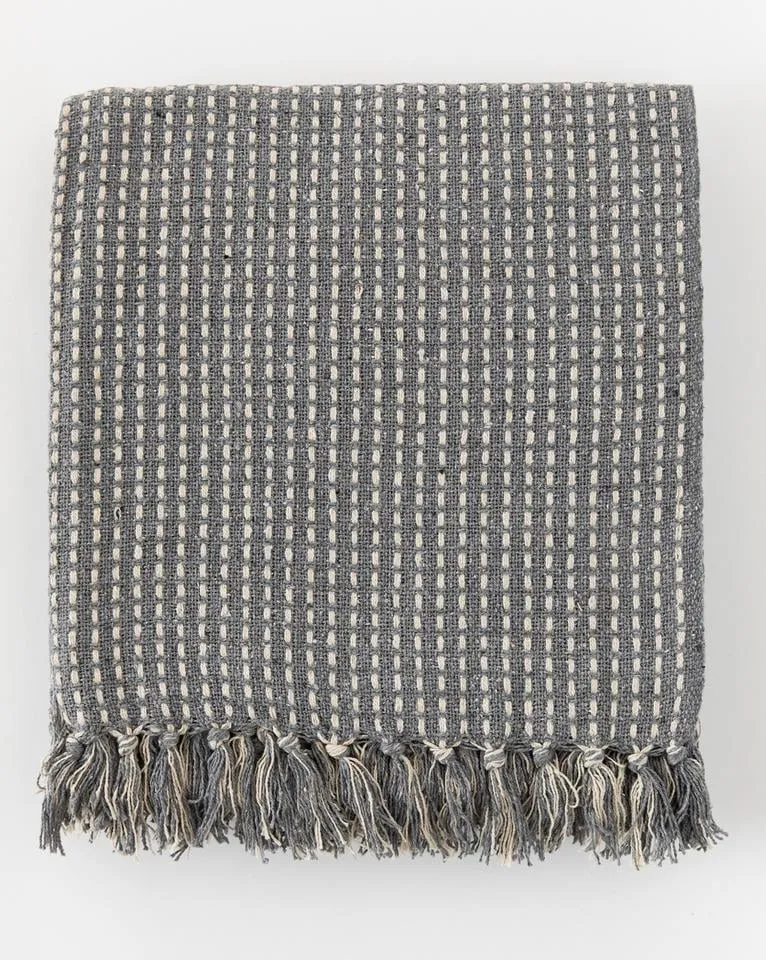 Broken Weave Cotton Throw