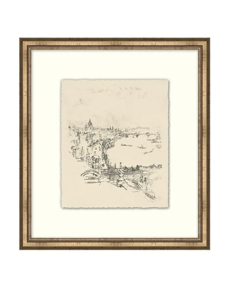 Etched City Framed Art