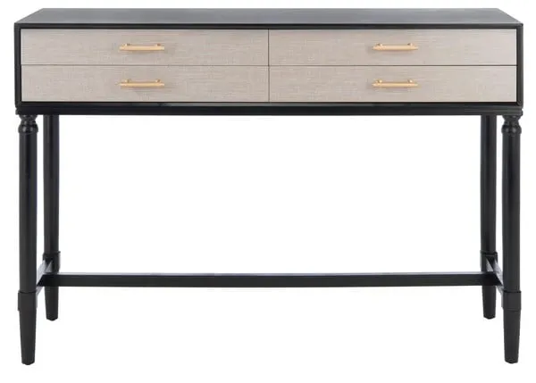 Estella 4 Drawer Console Table - Black