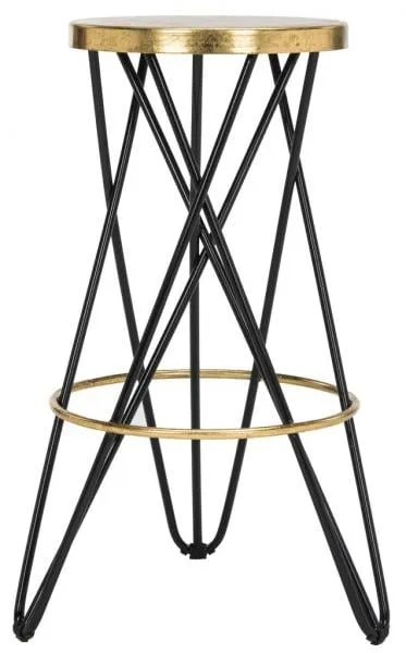 Lorna Bar Stool - Black/Gold
