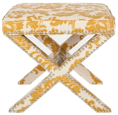 Palmer Ottoman - Maize/Beige