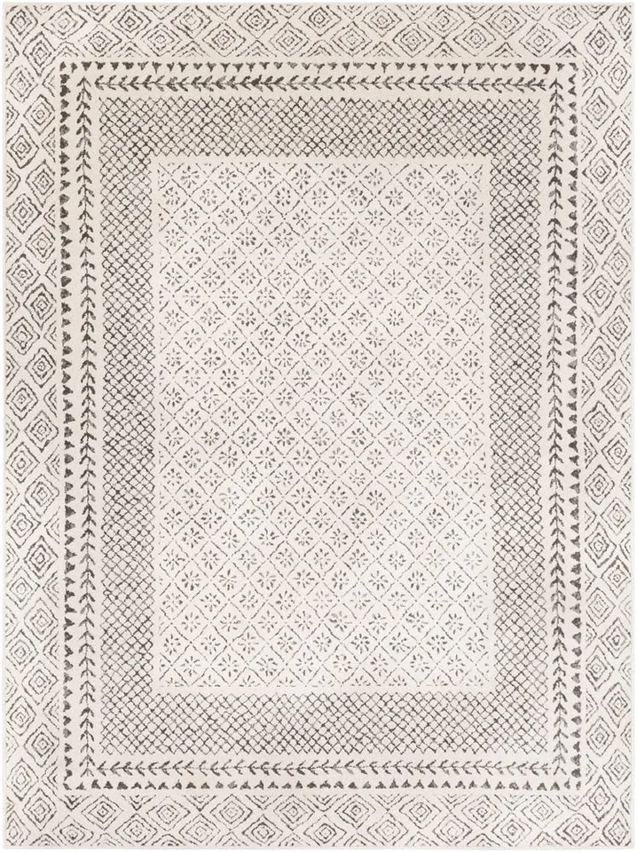 Bahar Beige Indoor 6'7" x 9' Machine Woven Rug