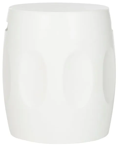 Zuri In/Outdoor Round Concrete 17.7" Accent Stool - Ivory