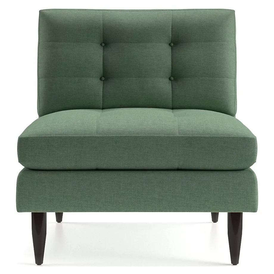 Petrie Midcentury Armless Chair Sectional Piece