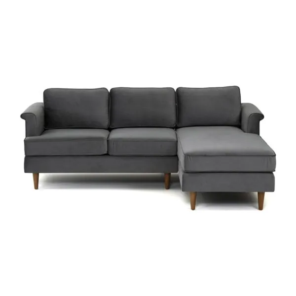 Bea Grey Velvet Sofa