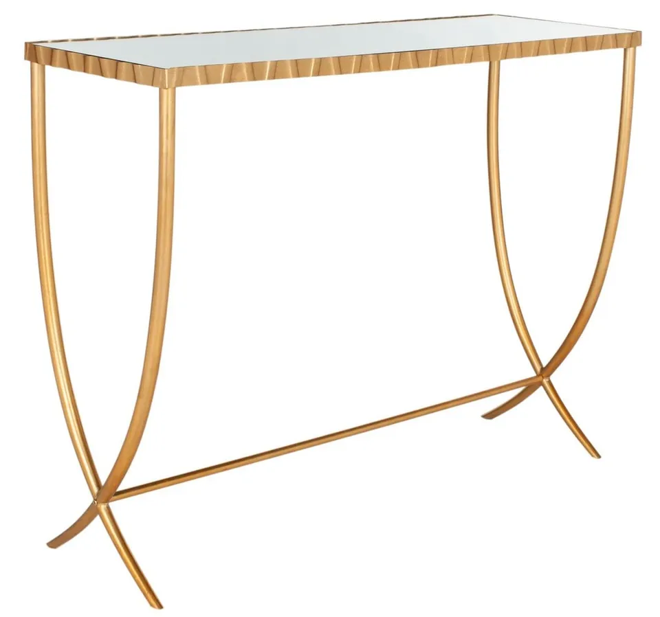 Princess Mirror Top Console Table - Gold/Mirror