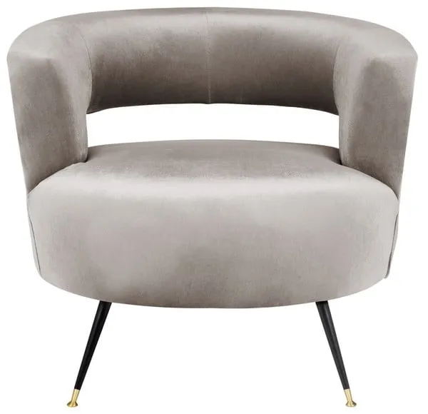 Manet Velvet Retro Mid Century Accent Chair - Hazelwood