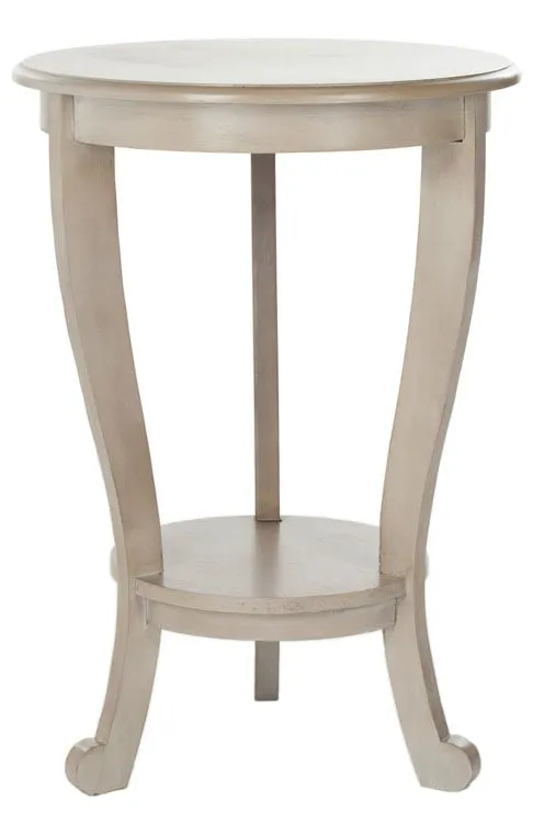 Mary Pedestal Side Table - Vintage Gray
