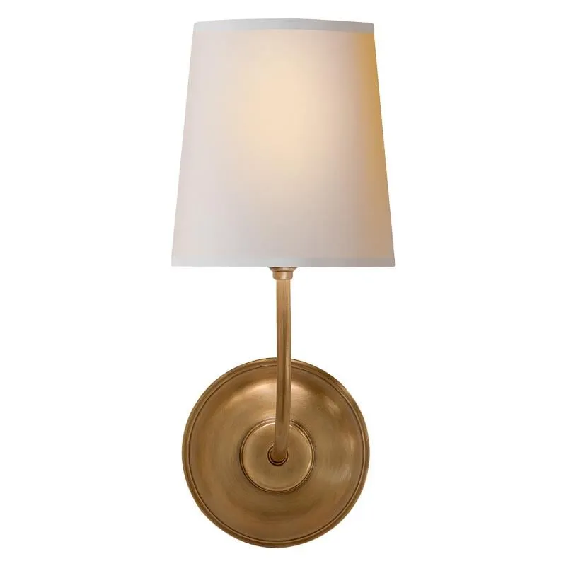 Vendome Single Sconce, Hand-Rubbed Antique Brass