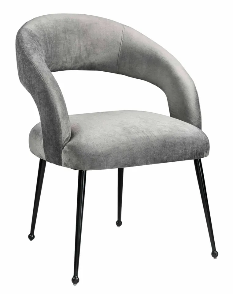 Rocco Slub Grey Dining Chair