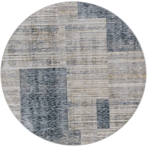 Cardiff Gray Indoor 6'7" x 6'7" Machine Woven Rug