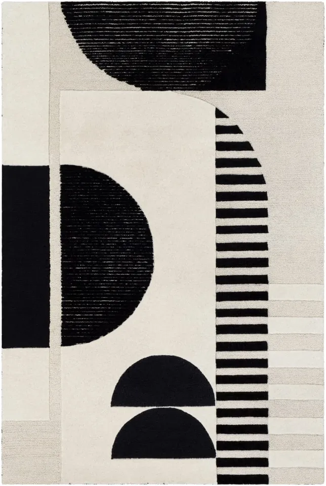 Brooklyn Black Indoor 10' x 14' Handmade Rug
