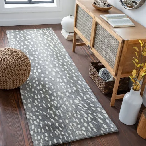 Athena Gray Indoor 2'6" x 8' Handmade Rug
