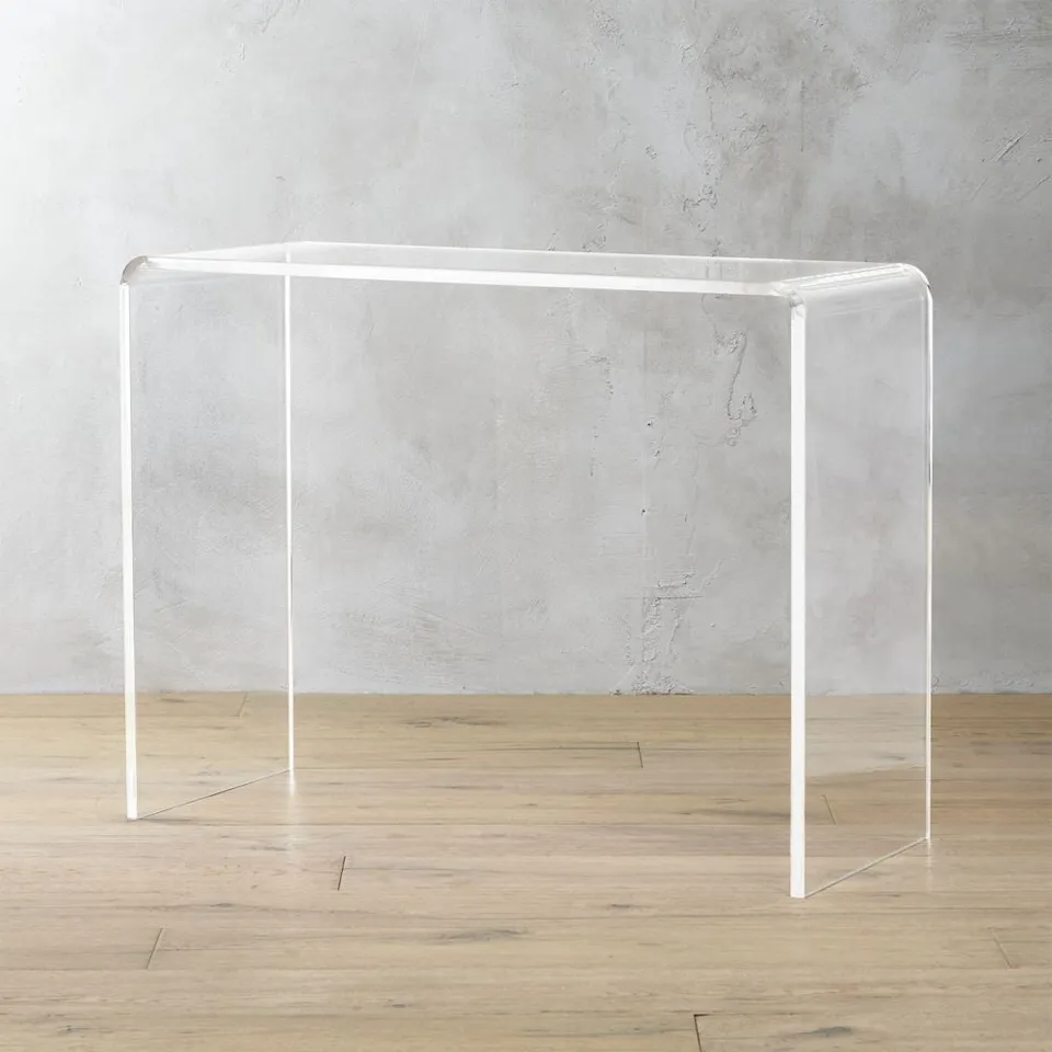 peekaboo 38" acrylic console table