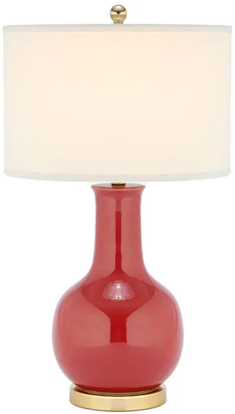 Paris 27.5-Inch High Ceramic Table Lamp - Red