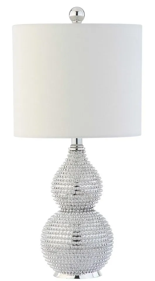 Clarabel Chrome 20-Inch High Table Lamp - Silver