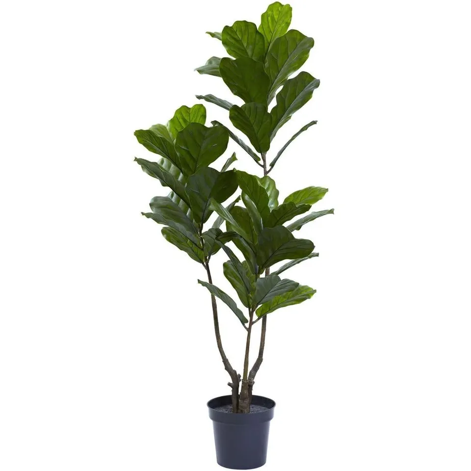 65” Faux Fiddle Leaf Tree, UV Resistant, Indoor/Outdoor