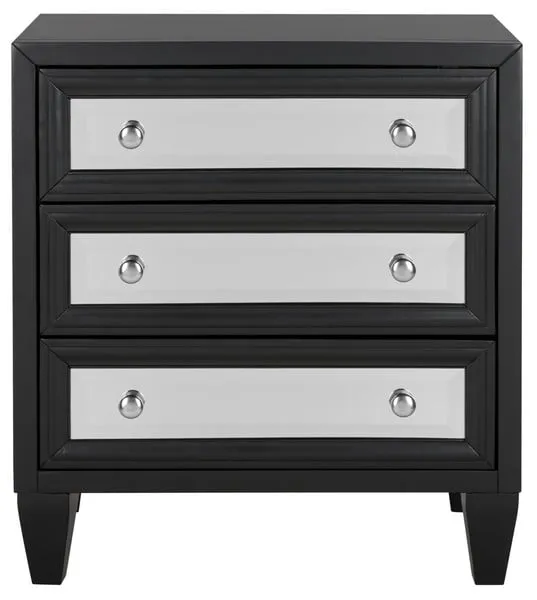 Marlon 3 Drawer Chest - Black