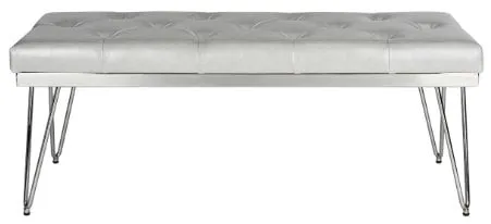 Marcella Bench - Gray/Chrome