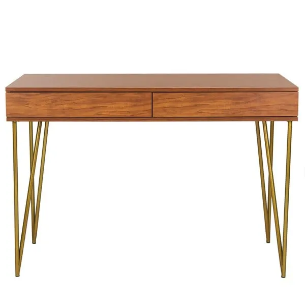 Pine Two Drawer Desk - Natural