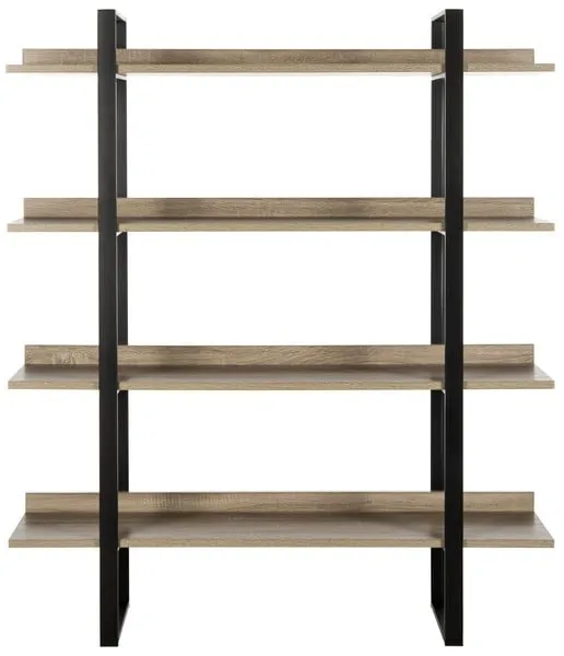 Melissa Retro Mid Century 4 Tier Etagere - Oak/Black