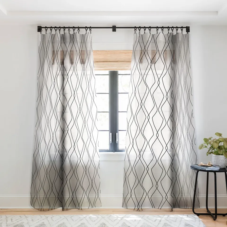 Fuge Stone by Heather Dutton - Sheer Window Curtain 50" x 84"