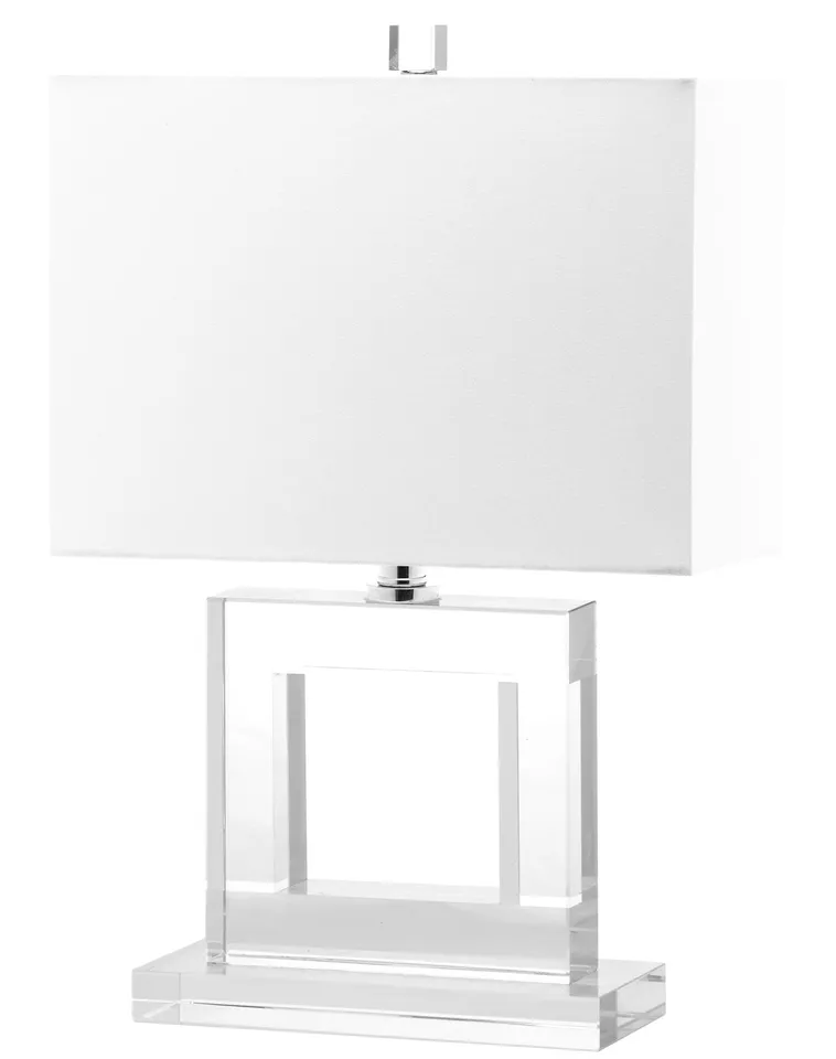 Town 20.5-Inch High Square Crystal Table Lamp - Clear