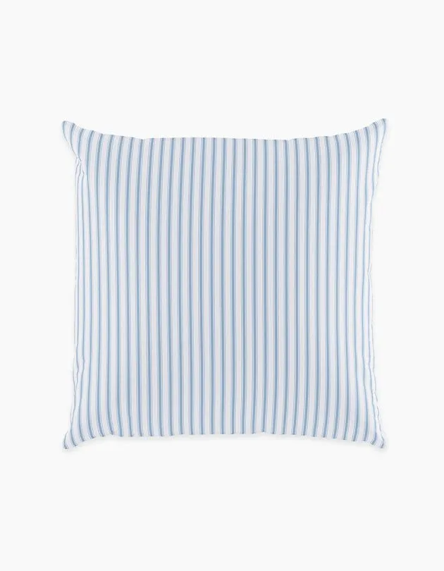 Outdoor 20" Throw Pillow, Cornflower Classic Ticking Stripe, 20" x 20"
