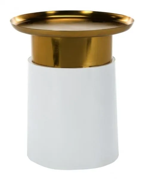 Zenith Tray Top Side Table - Gold/White