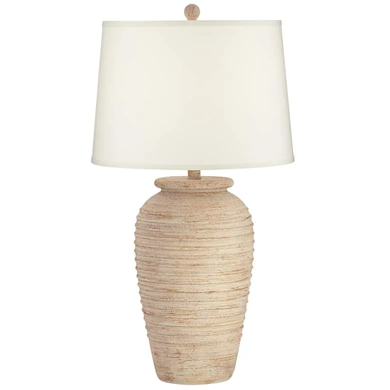 Franklin Iron Austin 28" Sand Ridged Jug Southwest Rustic Table Lamp