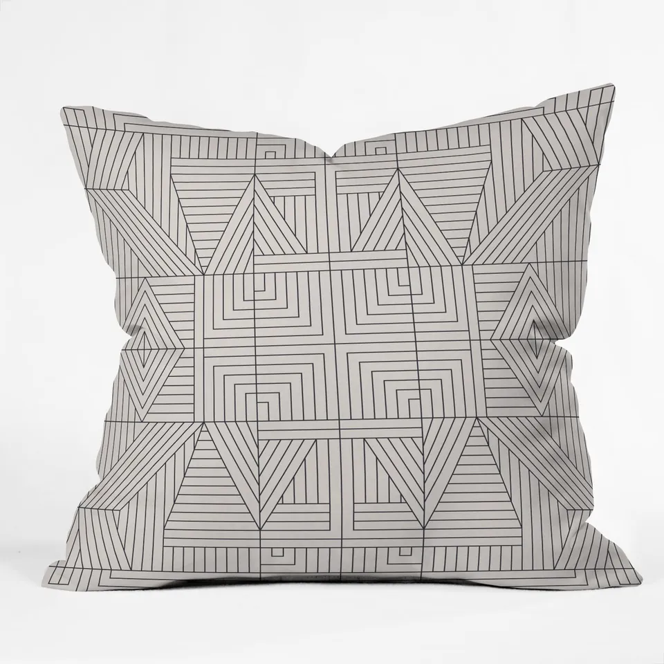 Line Mandala by Holli Zollinger - Outdoor Throw Pillow 16" x 16"