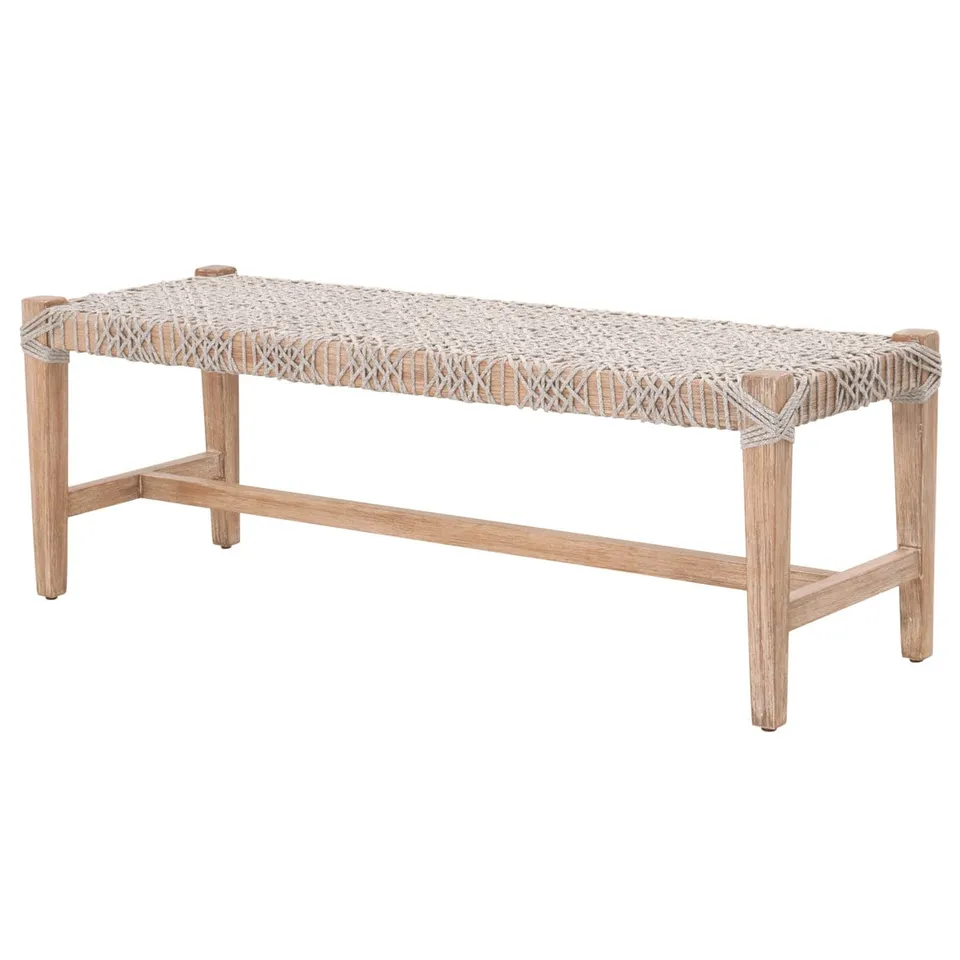 Costa Bench, Taupe & White