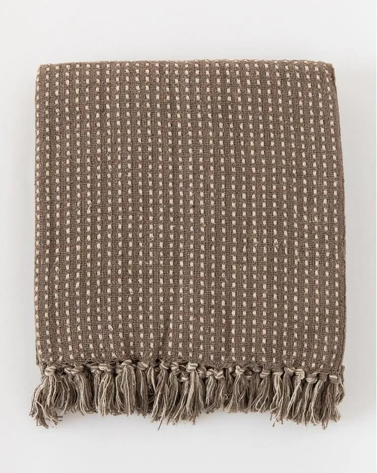 Broken Weave Cotton Throw
