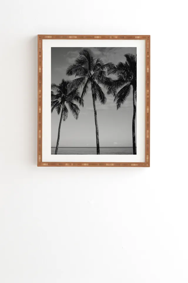 Hawaiian Palms Iv by Bethany Young Photography - Framed Wall Art Bamboo 20" x 20"